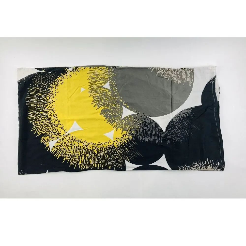 IKEA Pillow case Sham White Black Yellow Bolltistel Replacement for Bed Set Cove